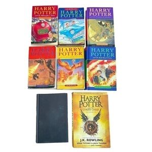 Harry Potter Book Series Set 1-8, 4 Hard Cover, 4 Paperback (1-7 no Dust Jacket)
